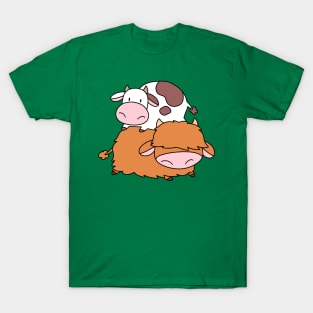 Highland Cow and Little Spotted Cow T-Shirt